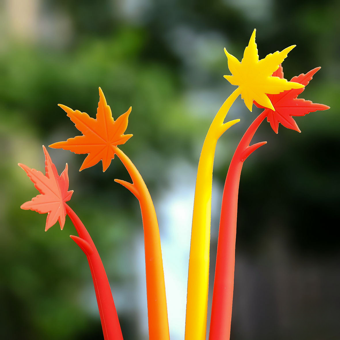 Wholesale Silicone Maple Leaf Gel Pen